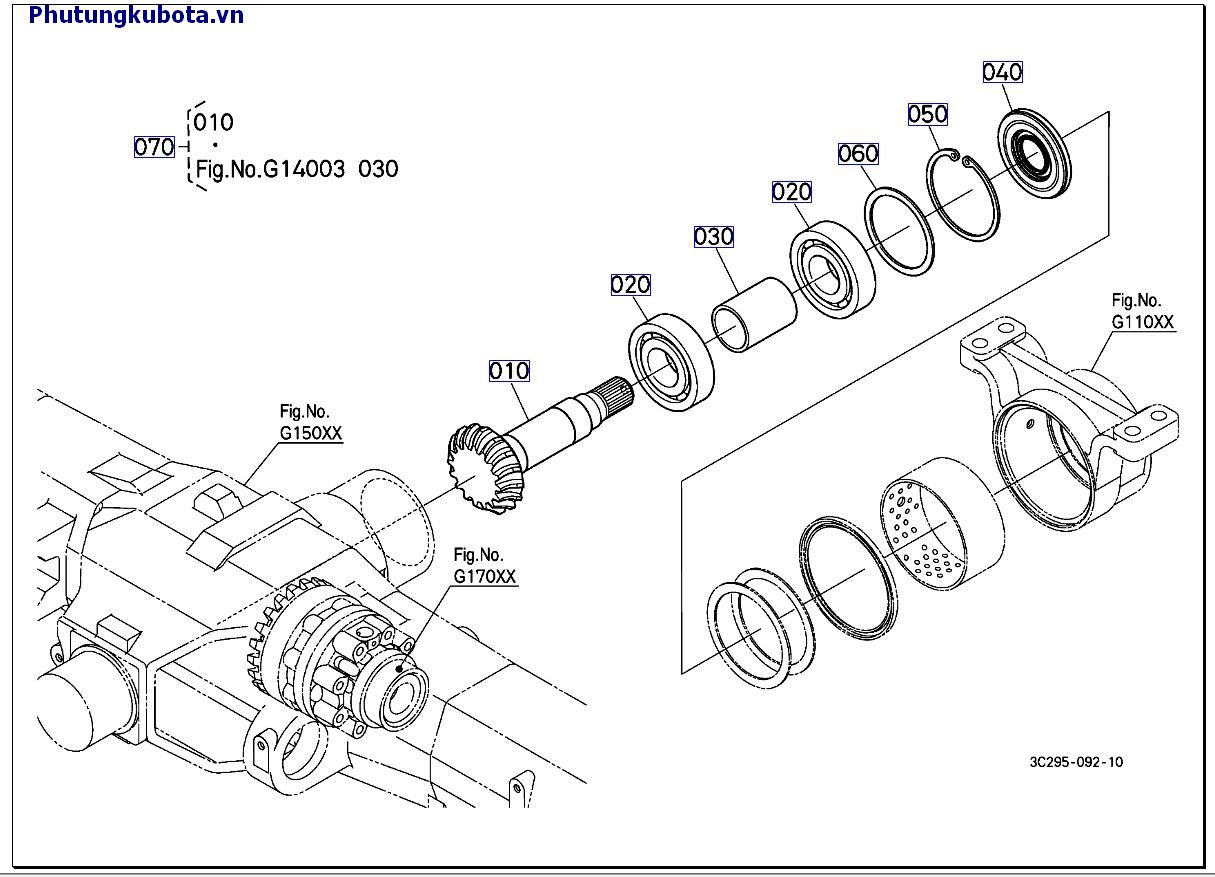 Bánh răng truyền động nón trước mới 10001-49999